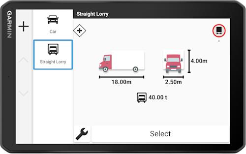 Garmin Dezl LGV820 -rekkanavigaattori