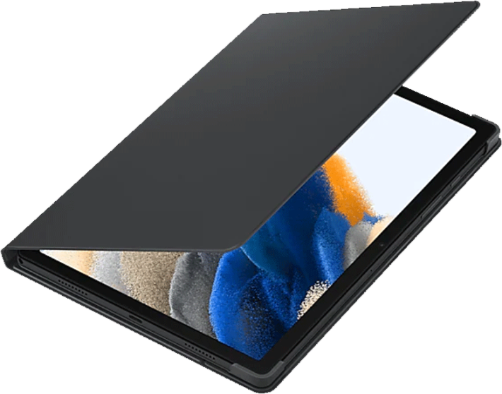 Samsung Galaxy Tab A8 Book Cover -suojakotelo tummanharmaa