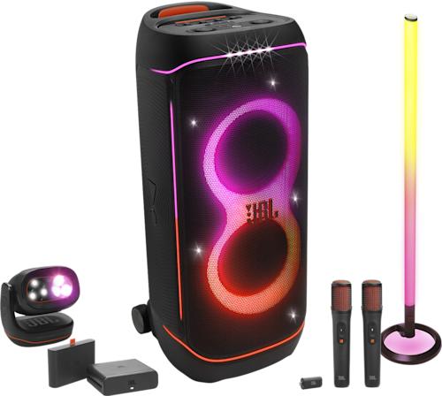 JBL Partybox 720 EasySing mikeillä + 2 x akku + PartyLights