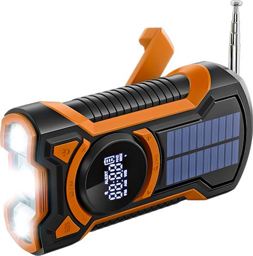 Just in Case 5000 mAh hätäradio aurinkopaneelilla