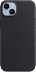 Apple iPhone 14 Plus nahkakuori MagSafella Keskiyö
