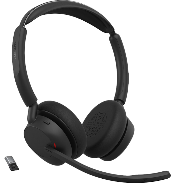 Jabra Evolve3 45 Link390A UC Stereo -langattomat kuulokkeet musta