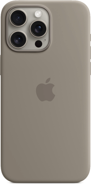 Apple iPhone 15 Pro Max -silikonikuori MagSafe Savenruskea