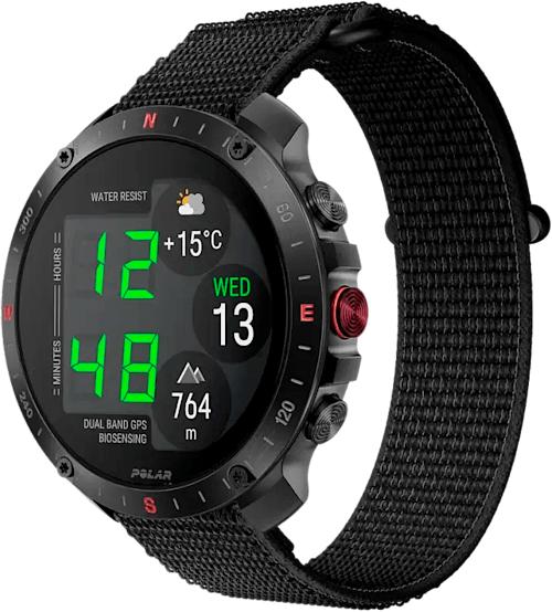 Polar Grit X2 Pro Hook & Loop Musta