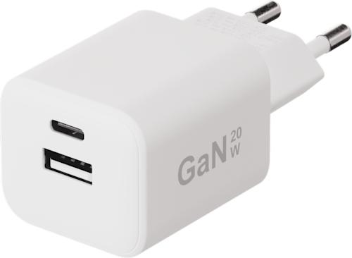 X2O 20W PD GaN USB-C + USB-A Laturi