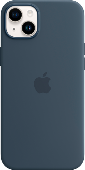 Apple iPhone 14 Plus -silikonikuori MagSafe Myrskynsininen