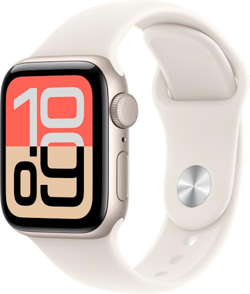 Apple Watch SE 3 GPS 40 mm tähtivalkea alumiinikuori ja tähtivalkea urheiluranneke
