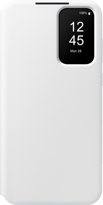 Samsung Galaxy A55 -suojakotelo Smart View Wallet Case Valkoinen