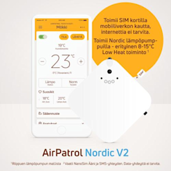AirPatrol Nordic V2 ilmalämpöpumpun GSM-ohjain