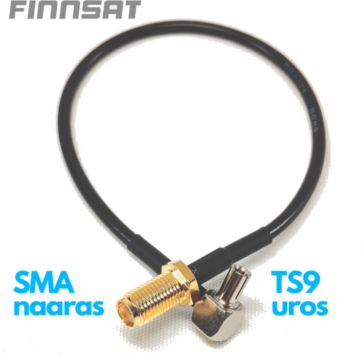 Finnsat Sma-Naaras/Ts9 antennikaapeli
