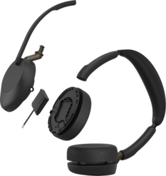 Jabra Evolve3 65 Link390A UC Stereo -langattomat kuulokkeet musta