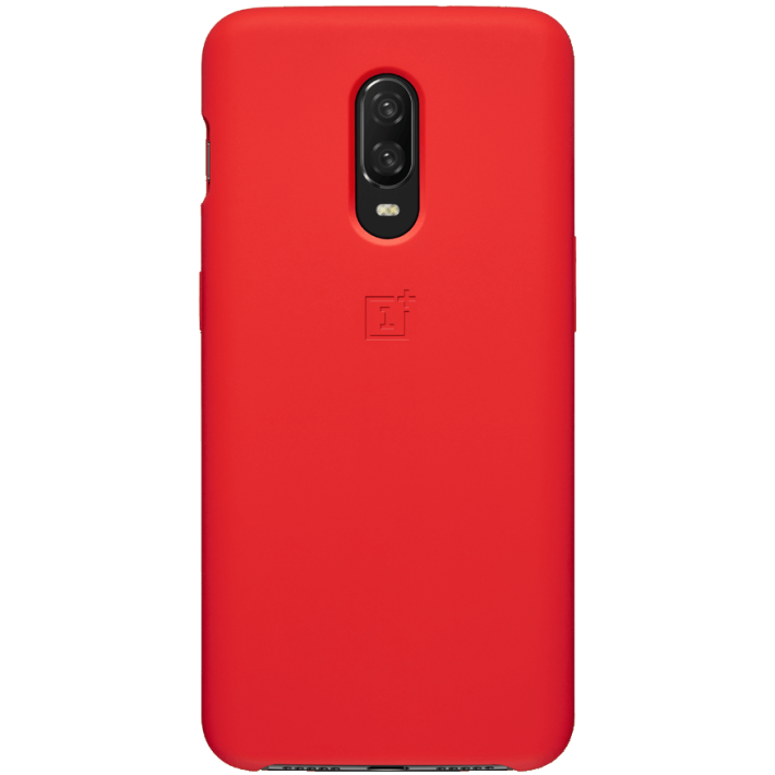 OnePlus 6T Silicone Protective Case -suojakuori punainen