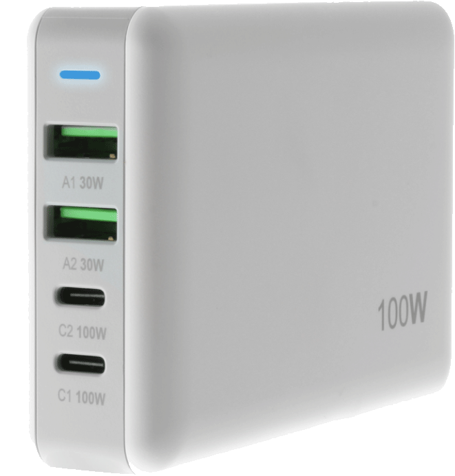 Insmat GaN -verkkolaturi 100W 4XUSB