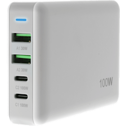 Insmat GaN -verkkolaturi 100W 4XUSB