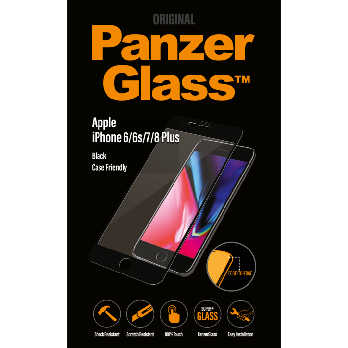 PanzerGlass Apple iPhone 6/6s/7/8 Plus -näytönsuojalasi musta