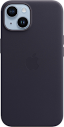 Apple iPhone 14 nahkakuori MagSafella Muste