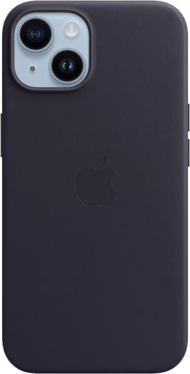 Apple iPhone 14 nahkakuori MagSafella Muste