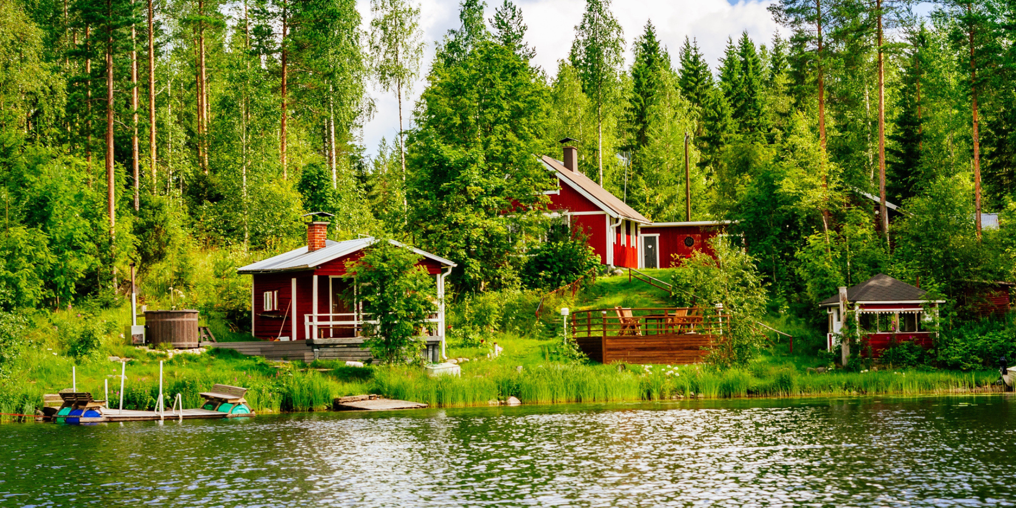 kesämökki järven rannalla