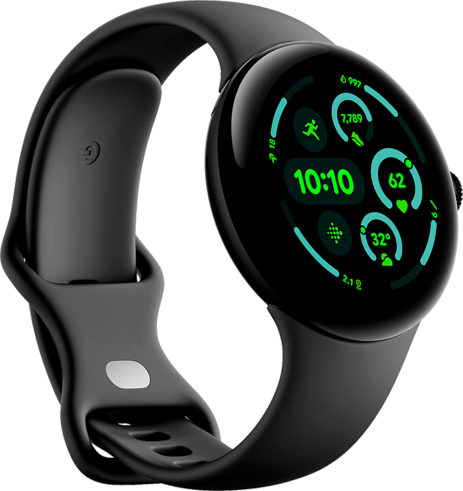 Google Pixel Watch 3 45mm WiFi Matte Black Aluminum/Obsidian-ranneke