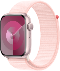 Apple Watch Series 9 GPS 45 mm pinkki alumiinikuori/pinkki Sport Loop -ranneke