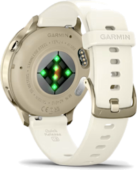 Garmin Venu 4 -GPS-älykello 41 mm Kulta/Valkoinen ranneke