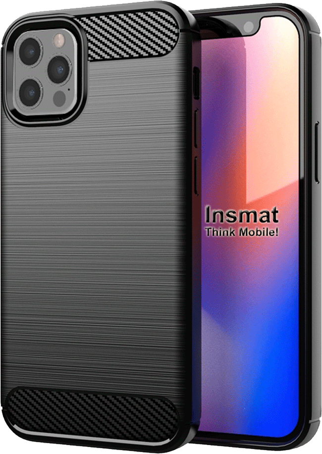 Insmat Apple iPhone 12/12 Pro -takakuori Carbon