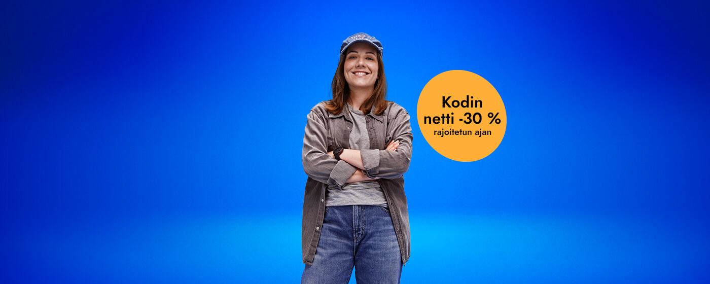 Elisa kodin yhteydet kodin netti -30% rajoitetun ajan