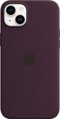 Apple iPhone 14 Plus -silikonikuori MagSafe Mustaherukka