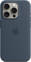 Apple iPhone 15 Pro -silikonikuori MagSafe Myrskynsininen