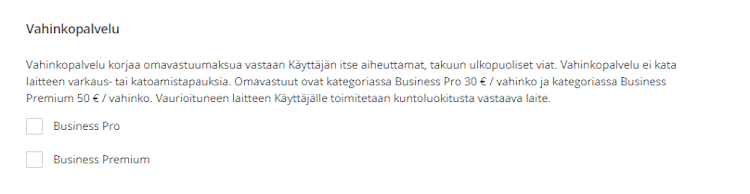 Pääkäyttäjän OmaElisassa aktivoitu Vahinkopalvelu laitelistalle