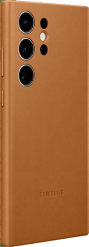 Samsung Galaxy S23 Ultra -suojakuori Leather Cover Ruskea