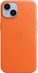 Apple iPhone 14 nahkakuori MagSafella Oranssi