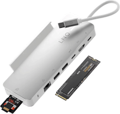 LINQ 9 in 1 PRO SSD 140W USB-C Multiport Hub -adapteri