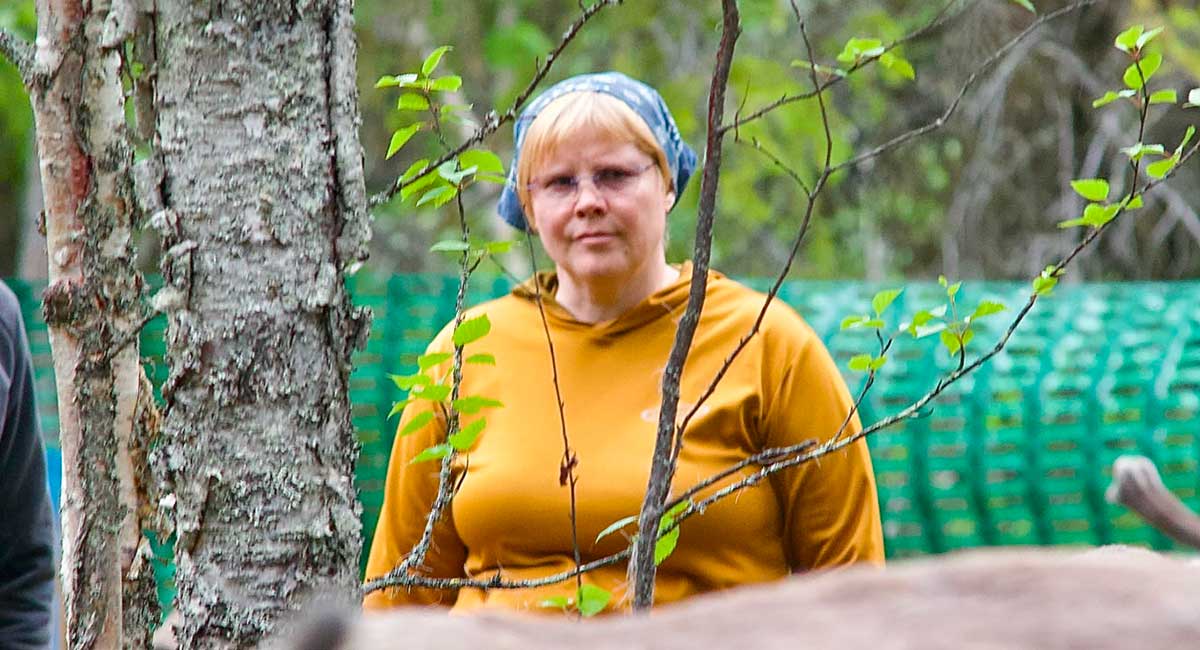 Satu Palosaari, Palosaaren porotilalla Kuusamossa.