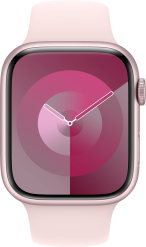 Apple Watch Series 9 GPS 45 mm pinkki alumiinikuori/pinkki urheiluranneke