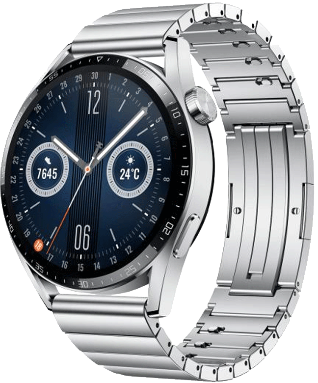 Huawei Watch GT 3 46 mm hopea/ruostumaton teräsranneke