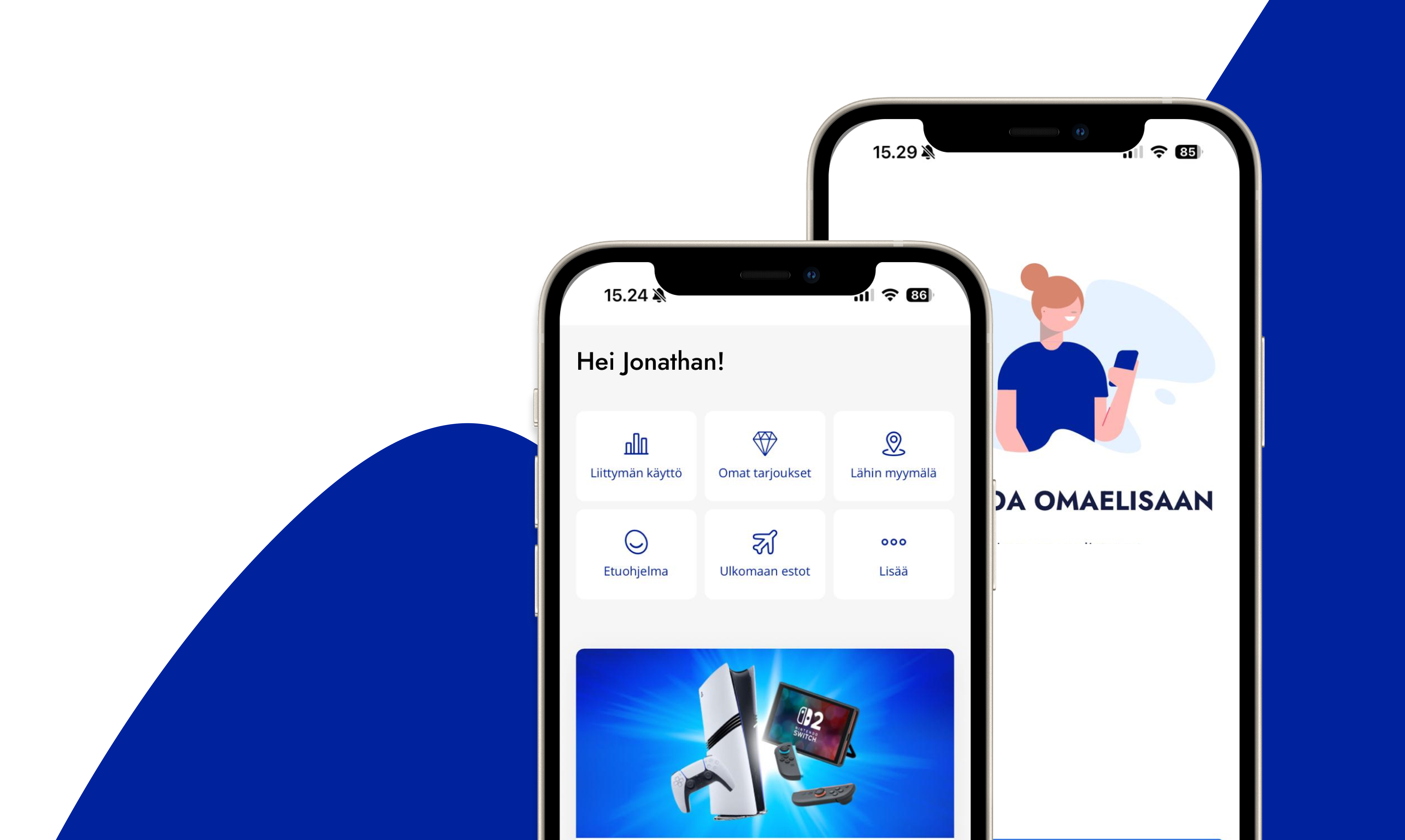 OmaElisa-sovellus puhelimessa