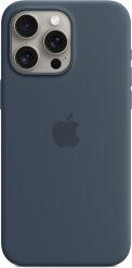Apple iPhone 15 Pro Max -silikonikuori MagSafe Myrskynsininen