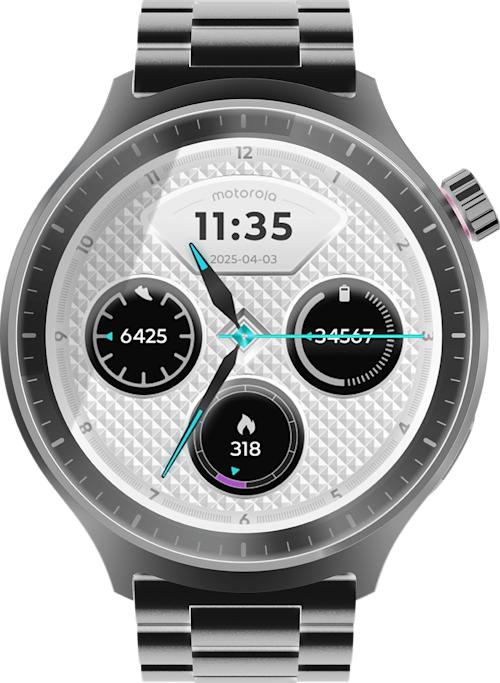 Motorola Moto Watch Silver + Herbal Garden