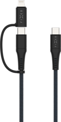 FIXED 2in1 60W USB-C/Lightning -kaapeli 1.2m musta