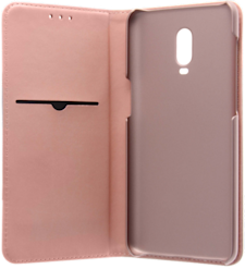 OnePlus 6T -suojakotelo Insmat Exclusive Slim Flip Case pinkki