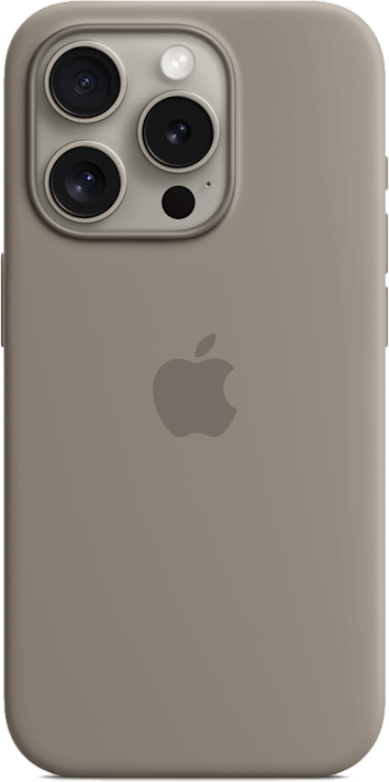 Apple iPhone 15 Pro -silikonikuori MagSafe Savenruskea