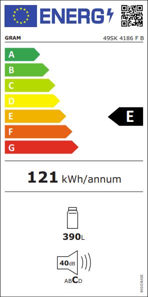 Gram 49SK 4186 F B -jääkaappi