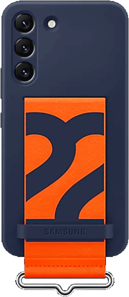 Samsung Galaxy S22 -suojakuori Silicone Cover with Strap Navy