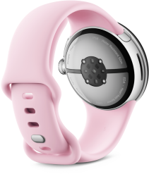 Google Pixel Watch 3 41mm 4G Polished Silver Aluminum/Rose Quartz-ranneke