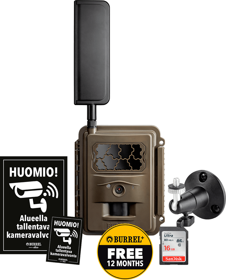 Burrel S12 HD SMS Pro 4G (Burrel+) Mökkipaketti riistakamera