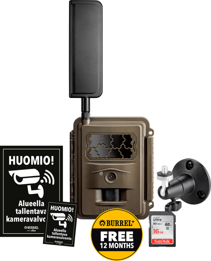 Burrel S12 HD SMS Pro 4G (Burrel+) Mökkipaketti riistakamera