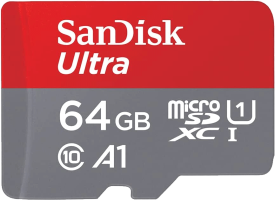 Sandisk Ultra 64GB microSDXC A1 -muistikortti + adapteri