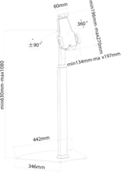 Neomounts by Newstar Floor Stand -tablettiteline