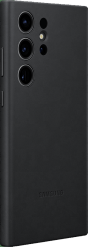 Samsung Galaxy S23 Ultra -suojakuori Leather Cover Musta